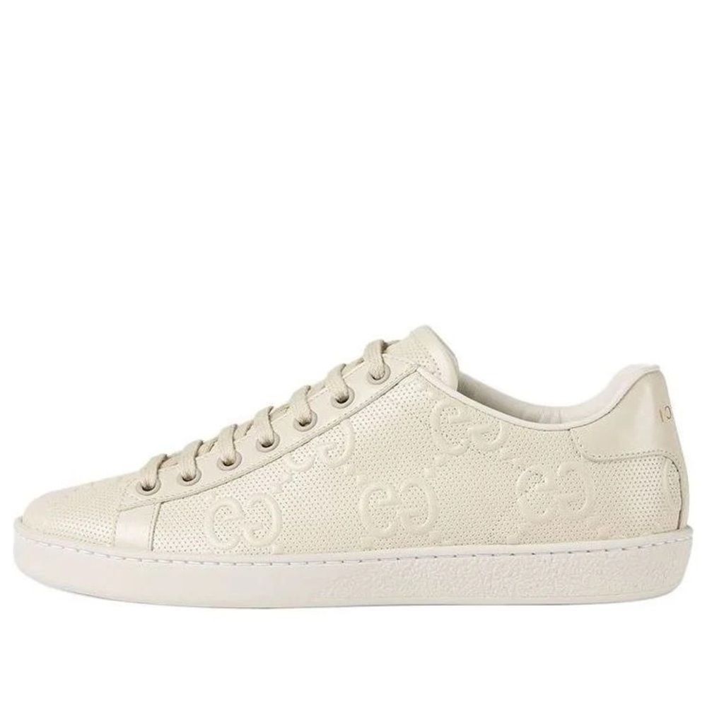 Gucci Women’s Series Gg Embossed Low Sneakers New 38.5 - Picture 12 of 12